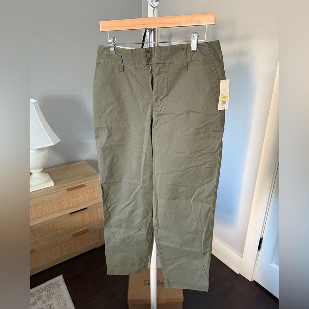 NEW a‎ new day Olive High-Rise Straight Trousers Size 6